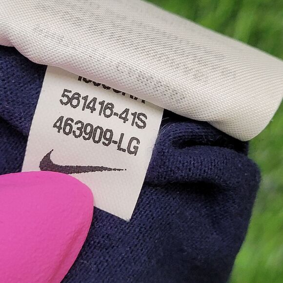 NIKE Chest-Swoosh Shirt Large 21x25 Dare-to-Air Spellout - Picture 8 of 13